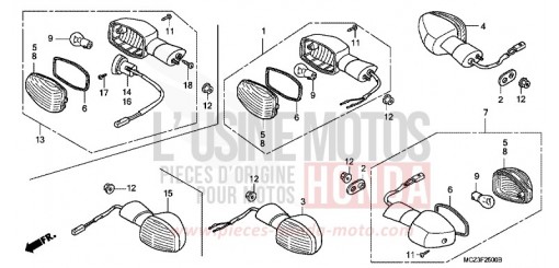WINKER (E/ED/EK/F/G/H/KO) CB900F7 de 2007